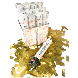 12" Confetti Cannon Metallic Gold 