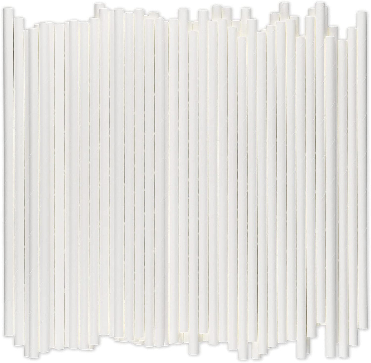 White Paper Straws 7.75 inch Case of 10000
