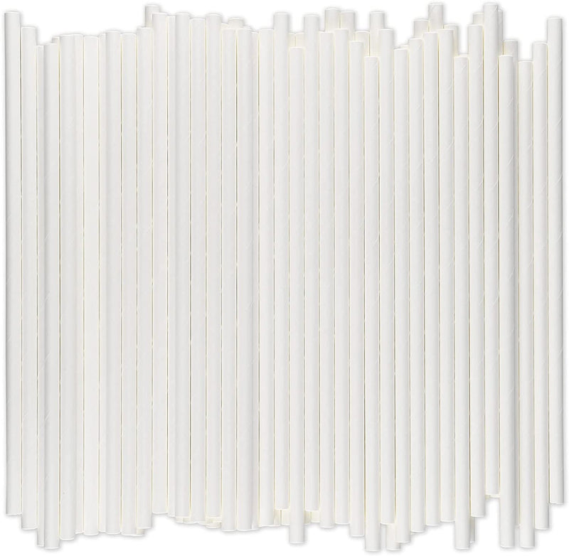 White Paper Straws 7.75 inch Case of 10000