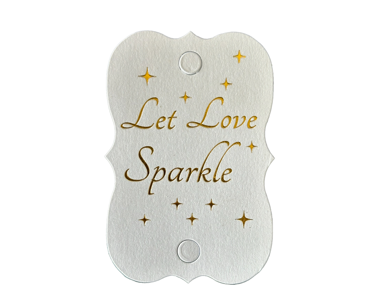 'Let Love Sparkle' Wedding Tags White (Pack of 24)