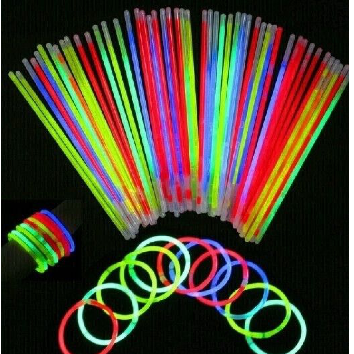 Glow Stick Bracelet Multicolor Options