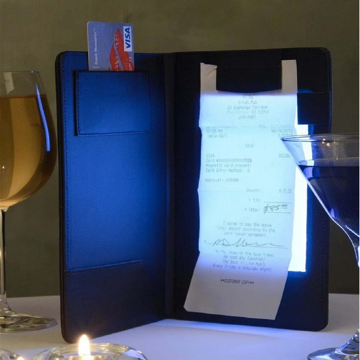 LED Illuminated Check Presenter