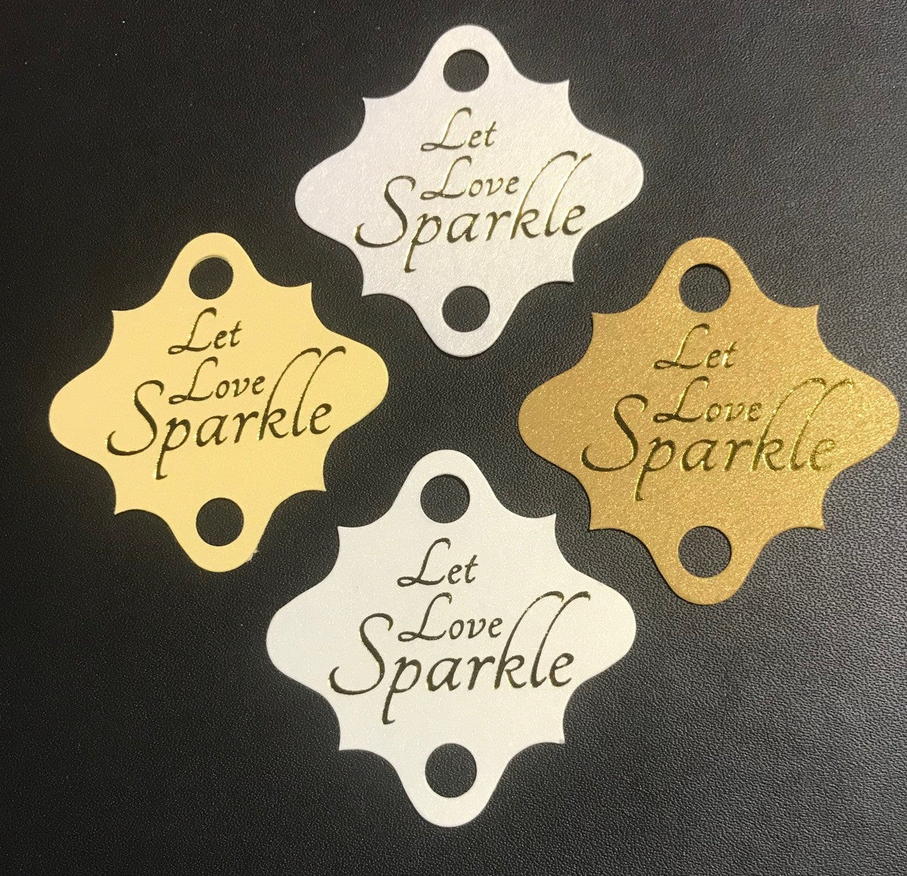 Let Love Sparkle Wedding Tags 24 Pack