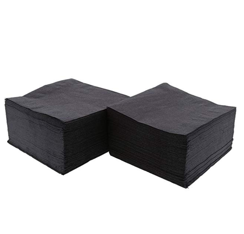 Black Beverage Napkins 2 Ply 10x10