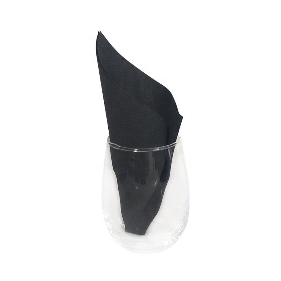 Black Beverage Napkins 2 Ply 10x10