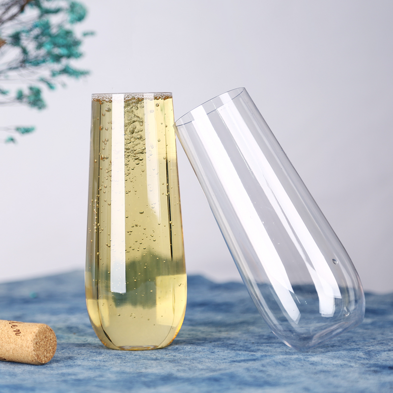 Champagne Flutes 10 ounce Clear Plastic Toasting