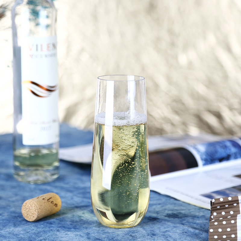 Champagne Flutes 10 ounce Clear Plastic Toasting