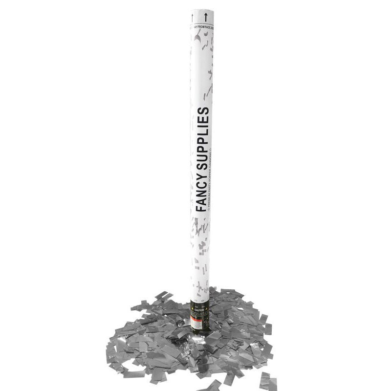 30" Confetti Cannon Metallic Silver 
