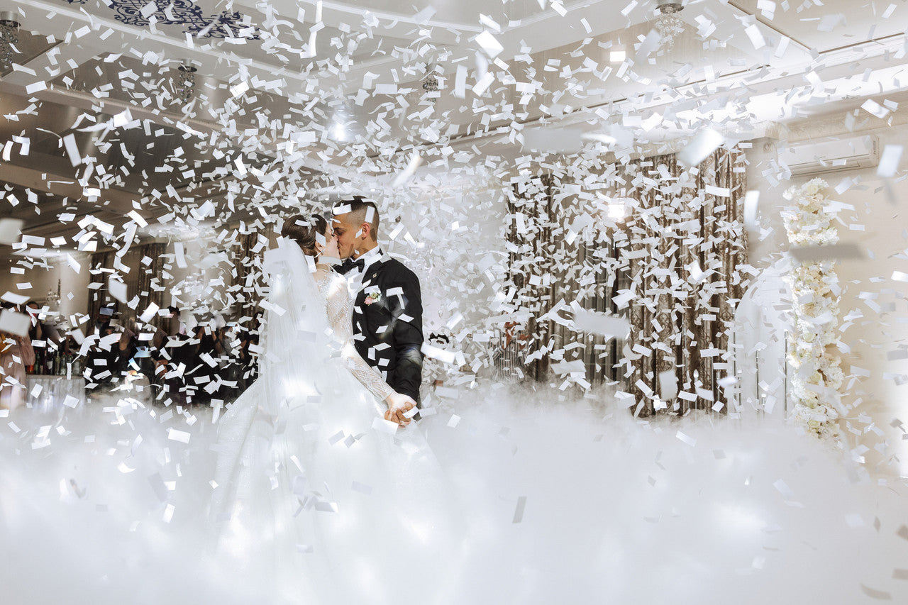 12" Confetti Cannon - Paper white