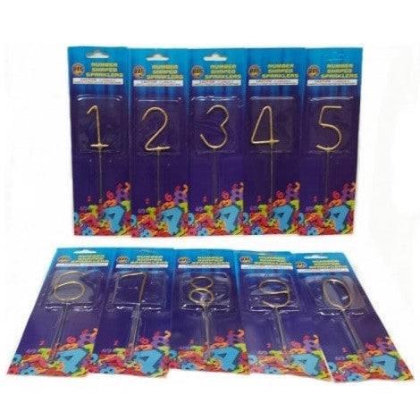 Birthday Numbers Sparkler Candles