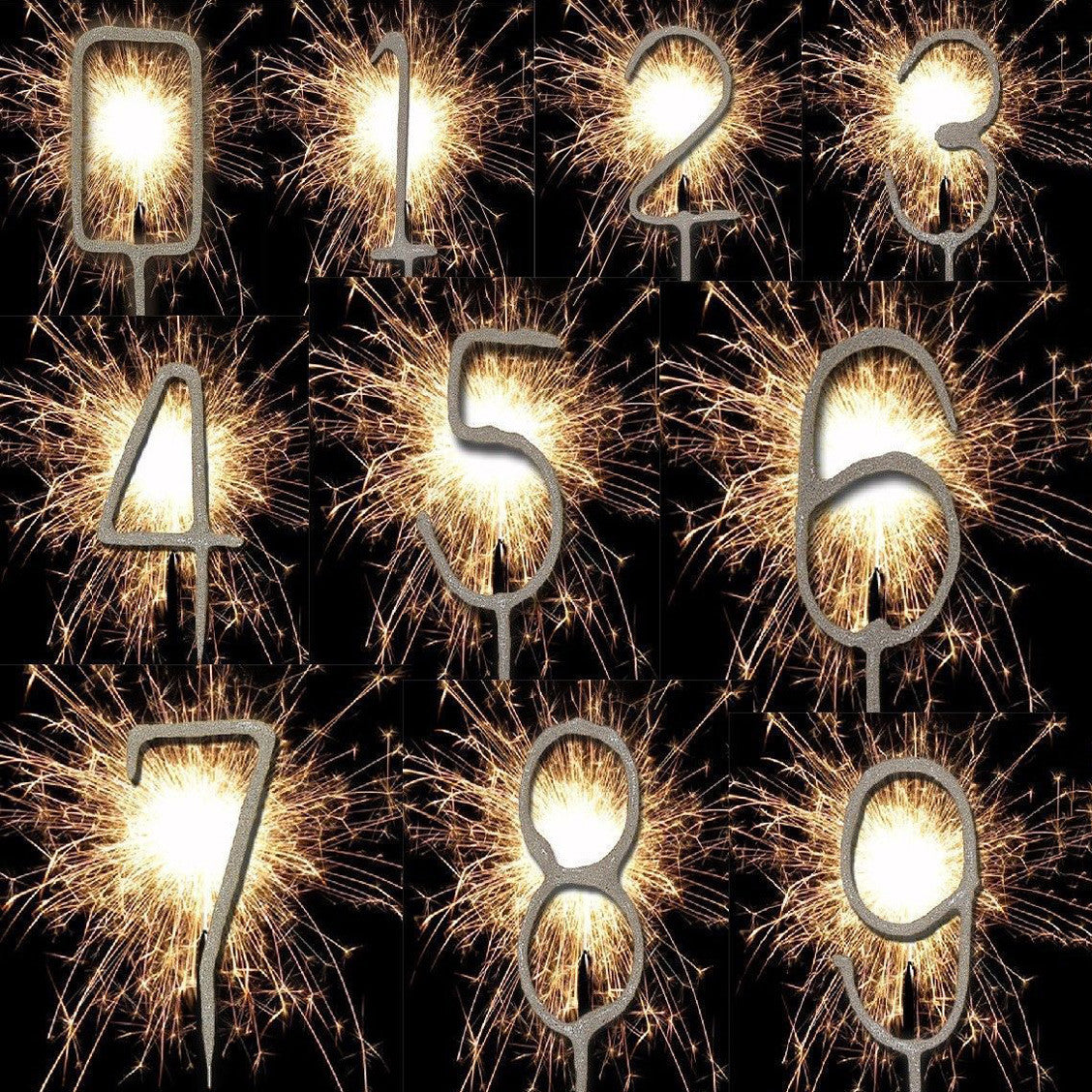 Birthday Numbers Sparkler Candles