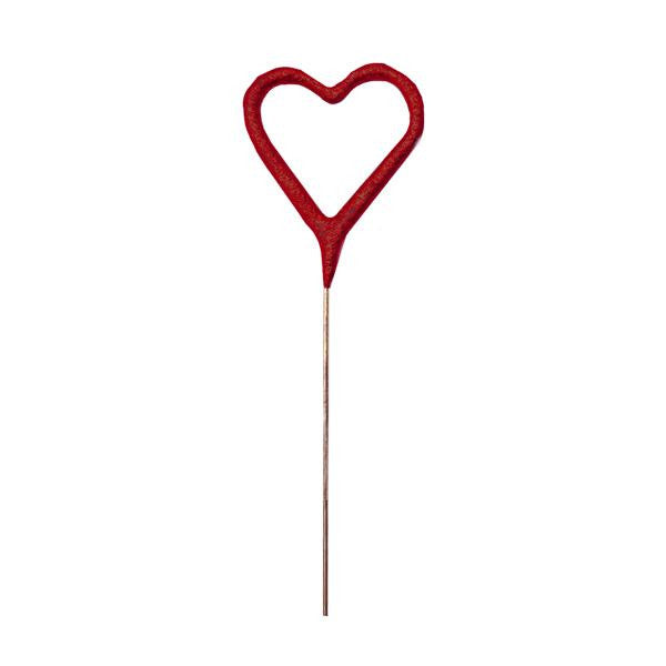 RED heart sparklers 24 pack